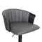 Armen Living Lydia Adjustable Black Wood Bar Stool in Gray Faux Leather with Black Metal LCLYBABLKGRY - alternate 9